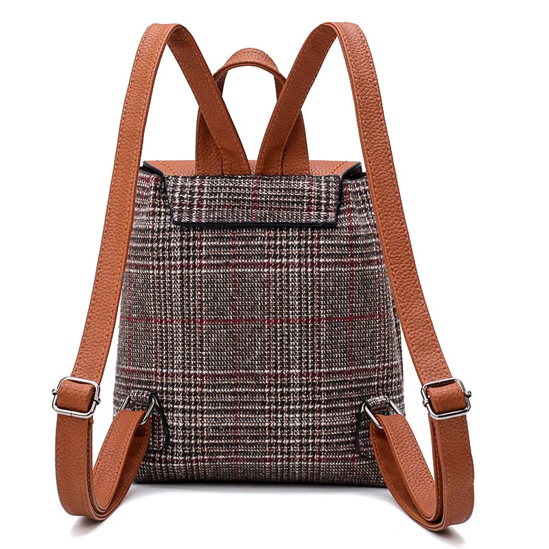 Женский шерстяной рюкзак в сеточку для путешествий и Сумка тоут из искусственной