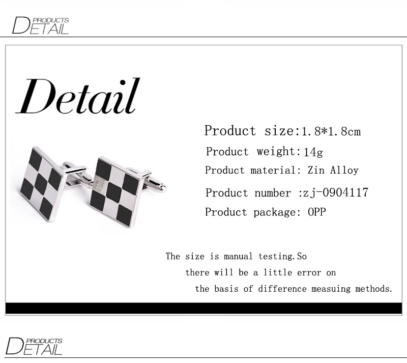 Классические Серебристые черные эмалированные модные запонки для мужчин
