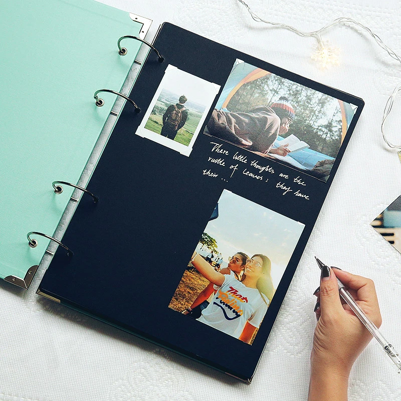 Супер фотоальбом 28 Черный листов Альбом DIY ручной работы семья памяти Запись домашний Декор сувениры для вечерние