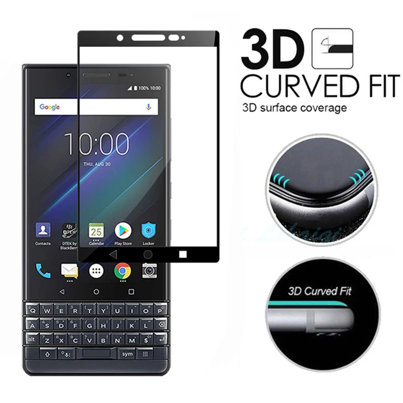 Защита экрана для Blackberry Key2 Lite 3D полноэкранное закаленное стекло BlackBerry Key 2 Черная