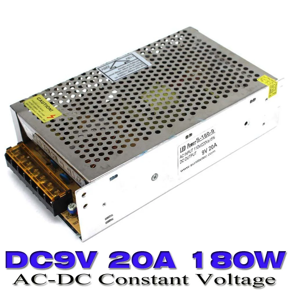 Светодиодный импульсный источник питания DC 9V 20A 180W трансформатор 220V 110V AC TO DC9V SMPS
