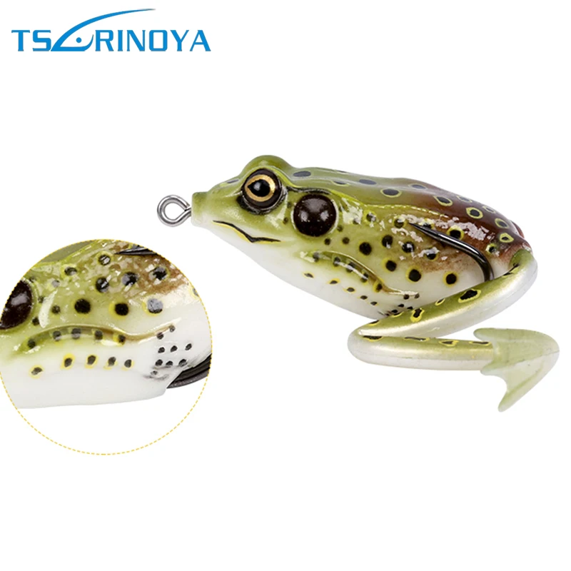 Tsurinoya 1 шт LY08 Towater Мягкие пластиковые рыболовные блесна в виде лягушки 55 мм 16 г