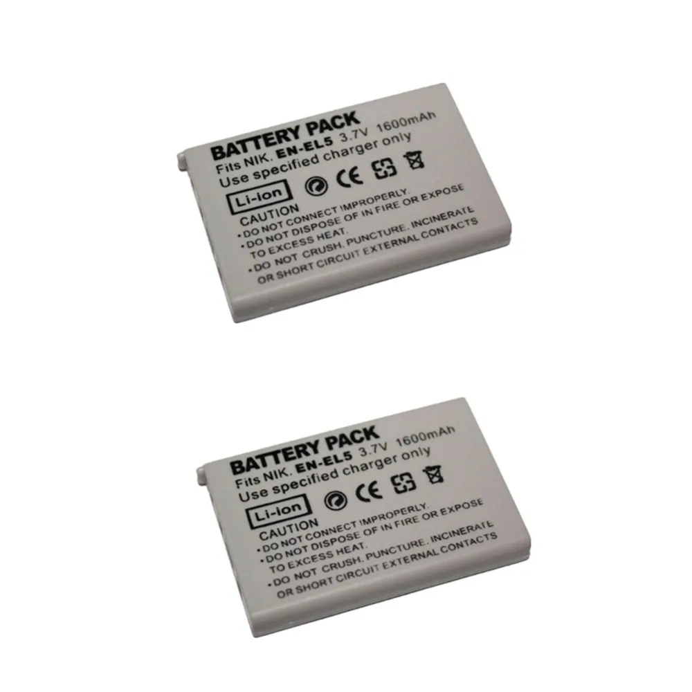 4 шт. 1600 мАч ENEL5 EN EL5 батарея для NIKON Coolpix 3700 4200 P5000 5200 5900 7900 S10 P3 P4| |