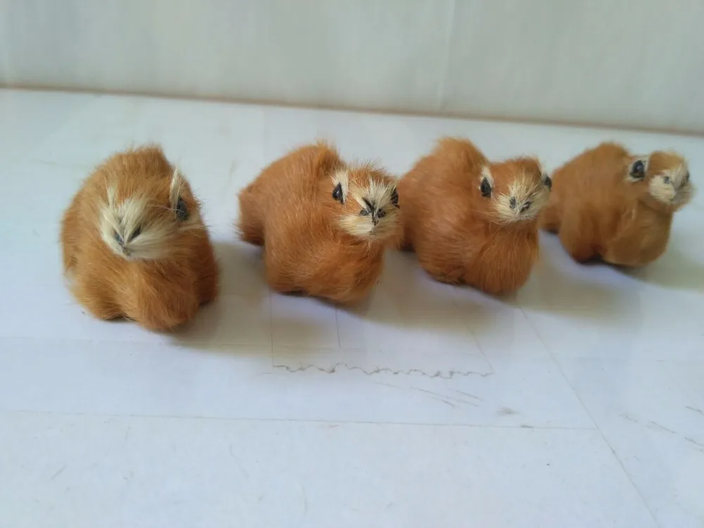 Около 7 см пластик и мех искусственная склонная модель верблюда одна партия/4 шт.