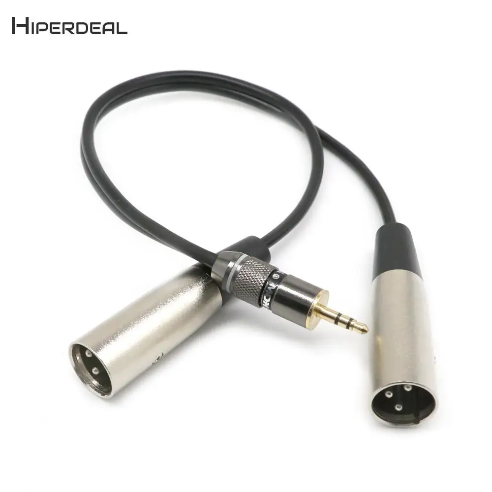 HIPERDEAL 1 шт. 3 5 мм 1/8 стерео мини-разъем для двойной XLR Мужской пробой кабель MIC
