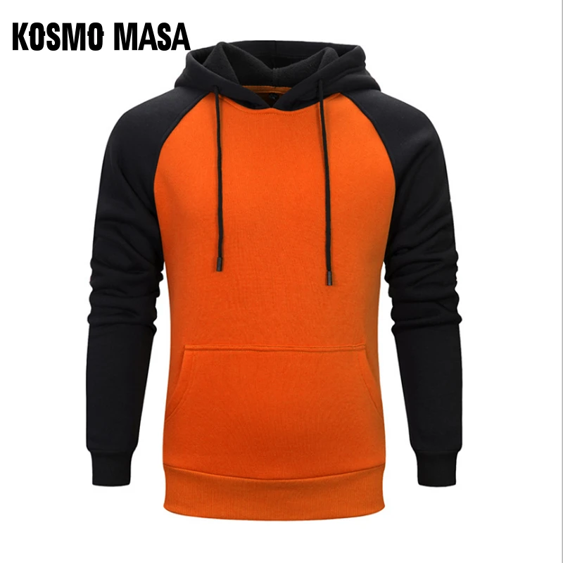 Orange KOSMO MASA, крутые желтые толстовки с капюшоном, мужская толстовка с длинным рукавом,, черные толстовки с капюшоном, Мужская Уличная одежда, толстовки для мужчин MHS071 - Цвет: Orange