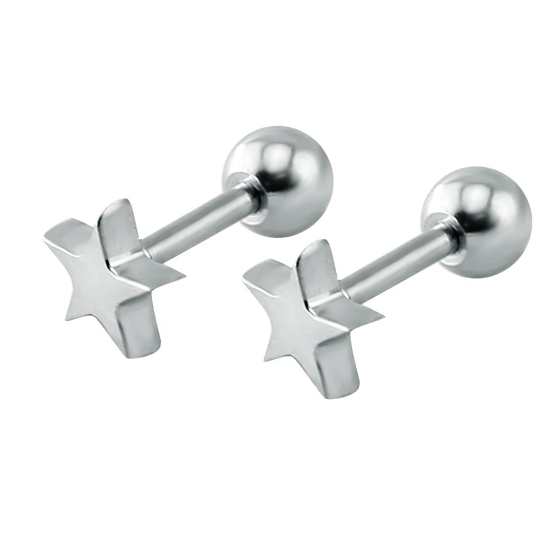 Серьги гвоздики из хирургической стали 316L женские/мужские 16 г|stud earrings design|stud earring
