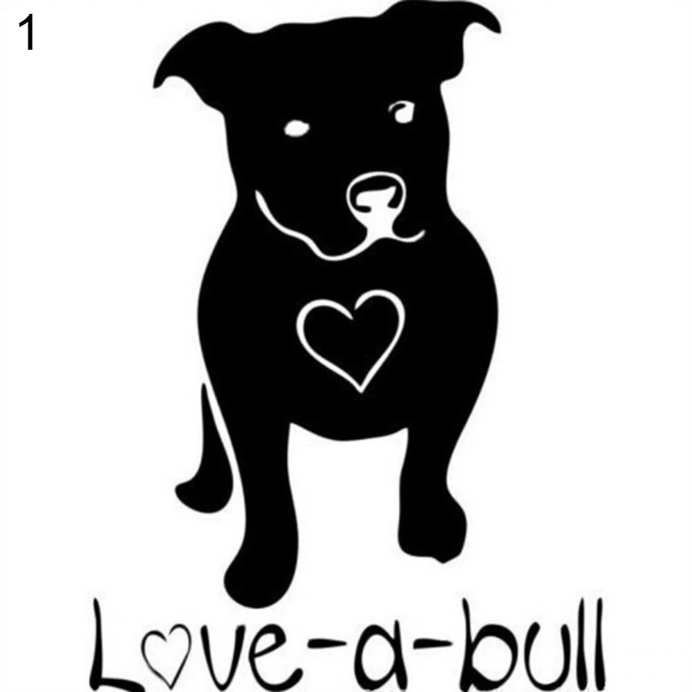 Cute Pitbull Bulldog Pattern Reflective Waterproof Car Sticker Decal DIY Decor | Автомобили и мотоциклы