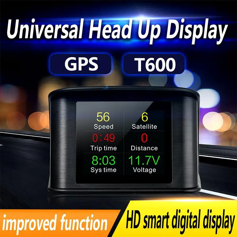 BEESCLOVER T600 Automobile OBD2 GPSComputer Car Digital OBD Driving Speedometer Mileage Fuel Voltage Temperature TFT HUD r30 | Автомобили
