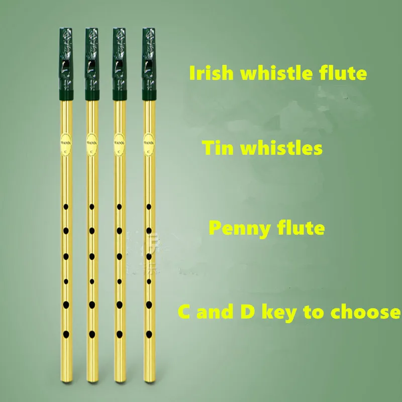 

Irish Whistle Flute Feadog C D Key Tin Whistle Irish Penny whistle 6 Hole Clarinet Flute Nickel Plated Flauta Musical Instrument