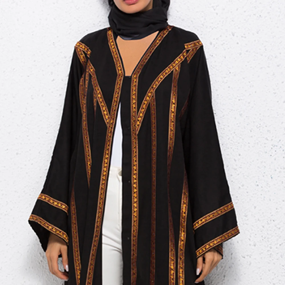 

Muslim Abayas Dress Women Kaftan Casual Plus Size Robe Ethnic Styles Floor-Length Traditional Costumes Fashion Jibabs Vestidos