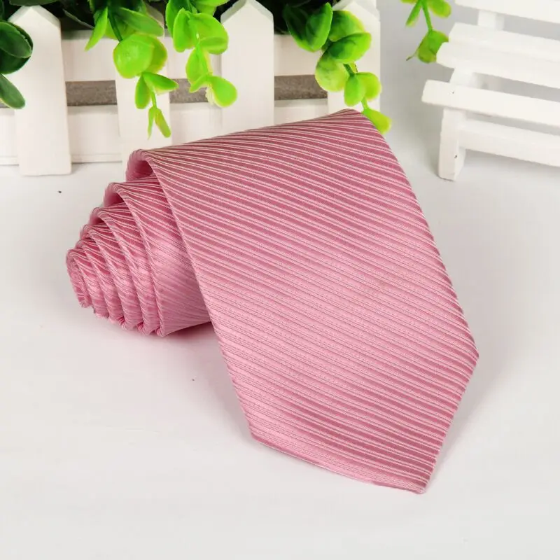 8cm neck tie for men silver tie solid black green corbatas para hombre de gravata slim wedding necktie accessories gravata rose images - 6