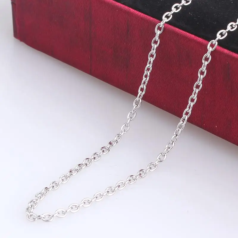 

2 мм ширина плоский O слово цепи длина 50 см 316L ожерелье из нержавеющей стали для мужчин женщин ювелирные изделия оптом