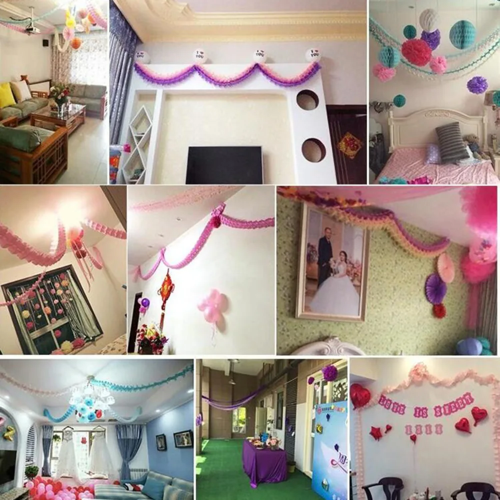 Гирлянда из папиросной бумаги с четырехлистным клевером 3 6 м подвесное ремесло