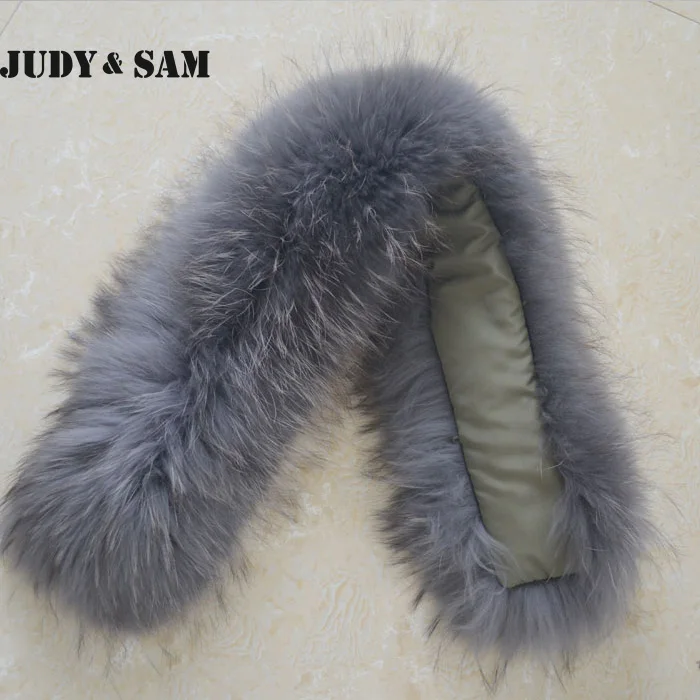 Шарф с воротником из натурального меха енота для меховой парки Wo мужчин s шаль