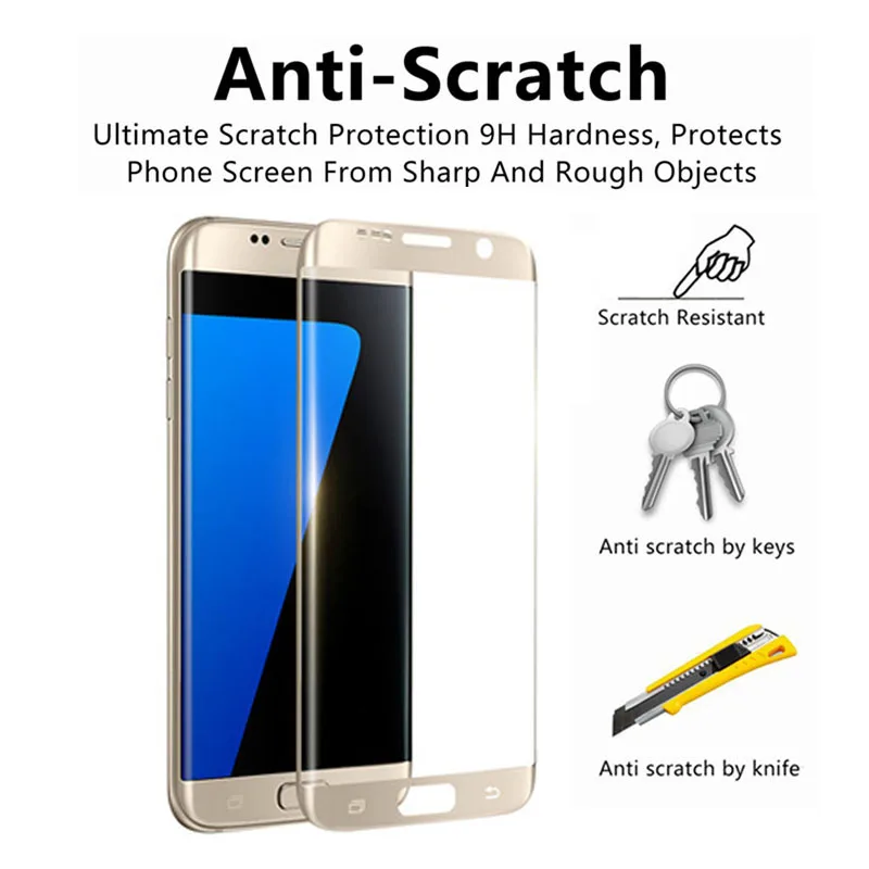 3D HD защитное закаленное стекло для Samsung S7 S7edge Защита экрана smasung прозрачная