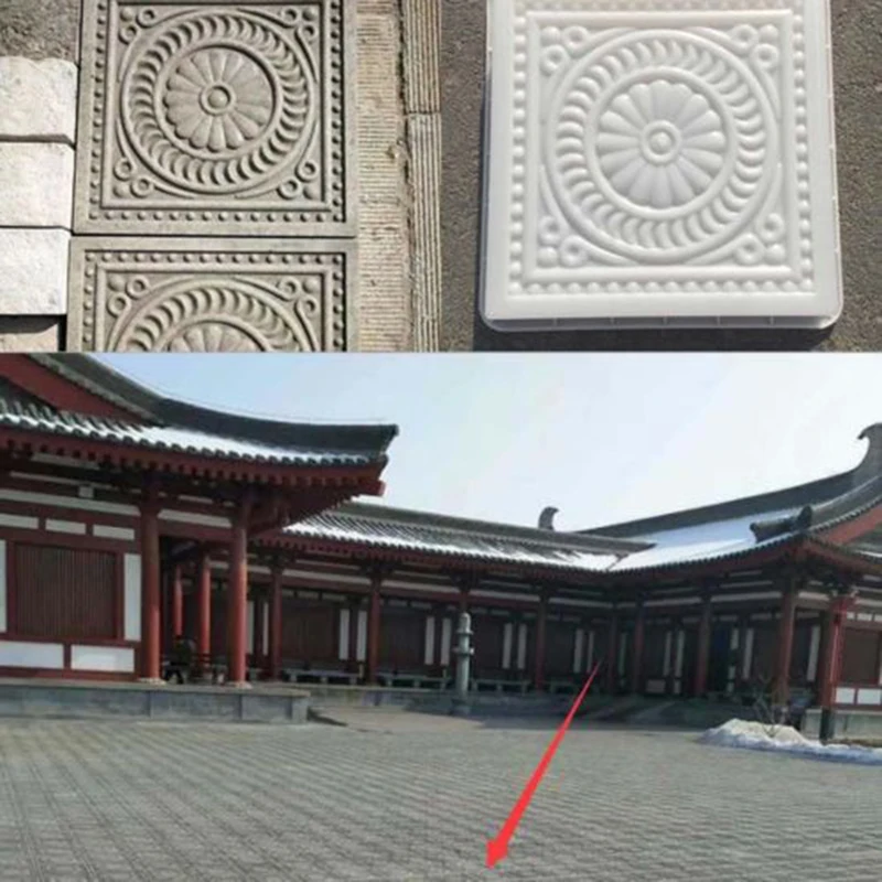 Mould White Pavement Patios Concrete DIY Plastic Road Paving Stone Walkways Paths 32*32cm*6cm Square Path Maker