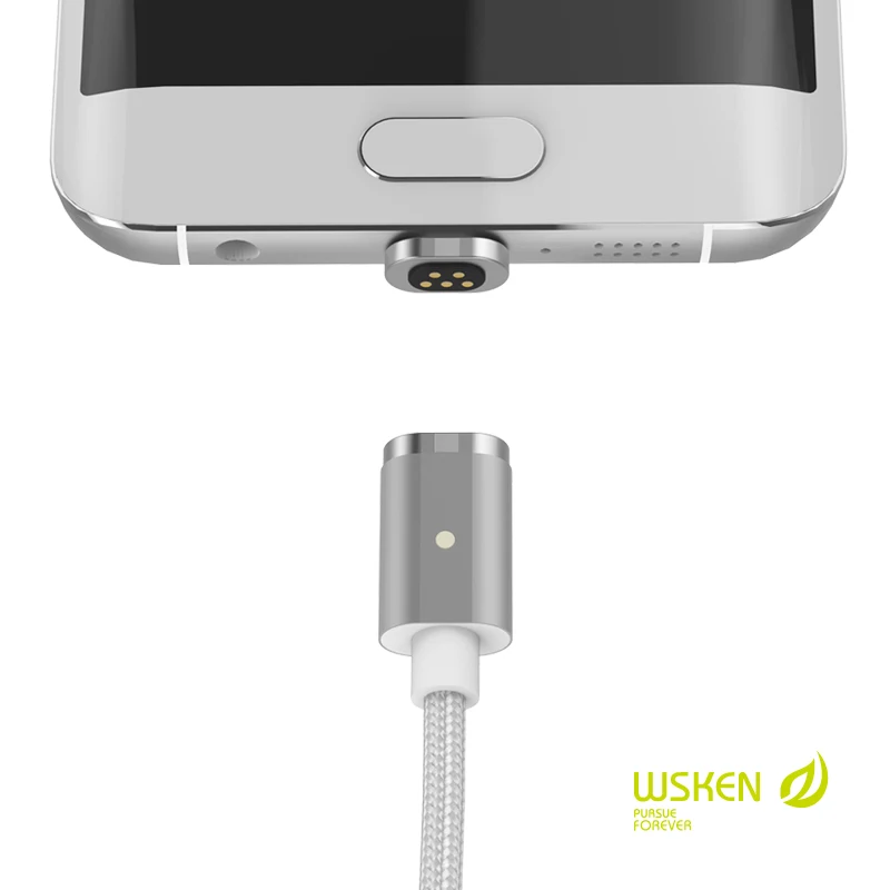 Оригинальный WSKEN Магнитная Micro USB с кабель для передачи данных зарядное