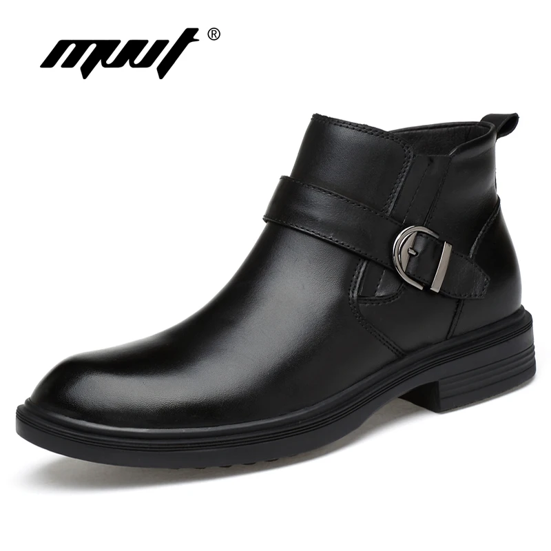 Мужские ботинки из натуральной кожи с высоким берцем на молнии|boots fashion men|boots menboots