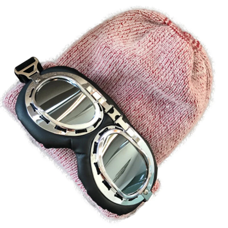 SYi Qarce однотонная зимняя вязаная шапка Авиатор с очками Skullies Beanies, шапка для женщин и мужчин, шапка для катания на лыжах, NM563-66