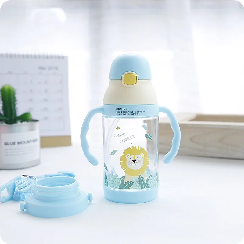 2 способа детская пластиковая бутылка для воды с соломинкой и ручкой BPA бесплатно