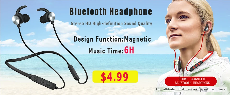 YOU FIRST Bluetooth наушники беспроводные наушники для телефона Спорт стерео Магнитная гарнитура Bluetooth Auriculars с микрофоном