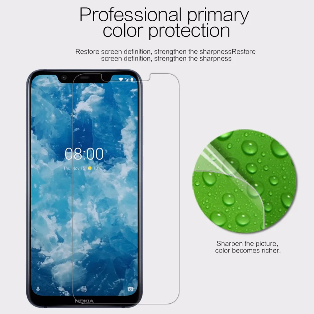 2 шт./лот протектор экрана для Nokia 8 1 глобальная версия NILLKIN Глянцевая супер