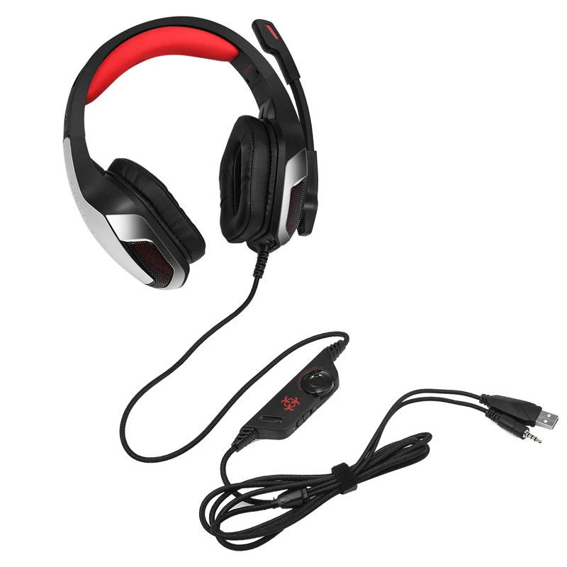 K1-B Игровые наушники Kotion EACH G2000 глубокий бас стерео Wit Mic светодиодный свет для PC Gamer& торговля; Новинка; удобная при ношении - Цвет: Синий