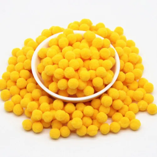 8mm 488pcs 20g Темно-желтый; верх: помпоны-8/10/15/20/25/30 мм с Плюшевым Мехом шарик ручной работы DIY мягкий помпон Свадебные домашней швейной на ткани аксессуары 20g - Цвет: 8mm 488pcs 20g