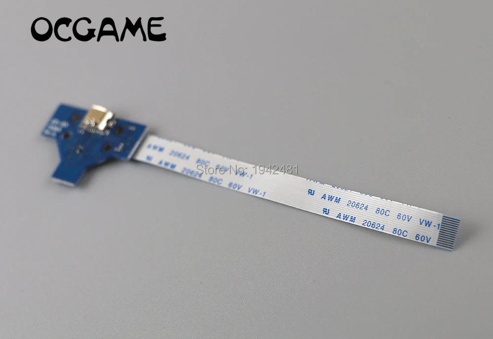 

OCGAME 200pcs=100sets 14pin Charge Board with Ribbon Cable For PS4 controller with board jds-001 charge port socket