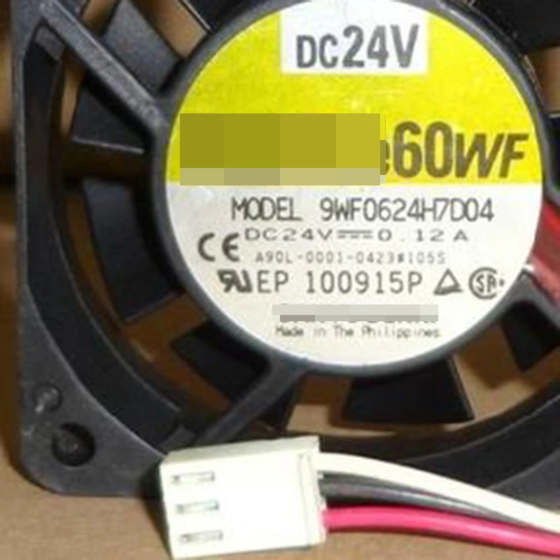 Вентилятор охлаждения для SANYO 9WF0624H7D04 60 × 15 мм DC24V 0.12A Fanuc A90L 0001 0423 #105S вентилятор