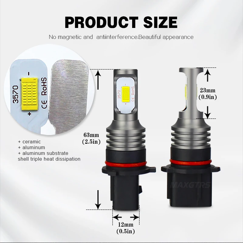 2X супер яркий 3570 Led-прожектор, светодиодная P13W SH23W PSX26W DRL Авто Противотуманные огни Canbus автомобильные фары дневного света светильник 12 V/24 v белого цвета