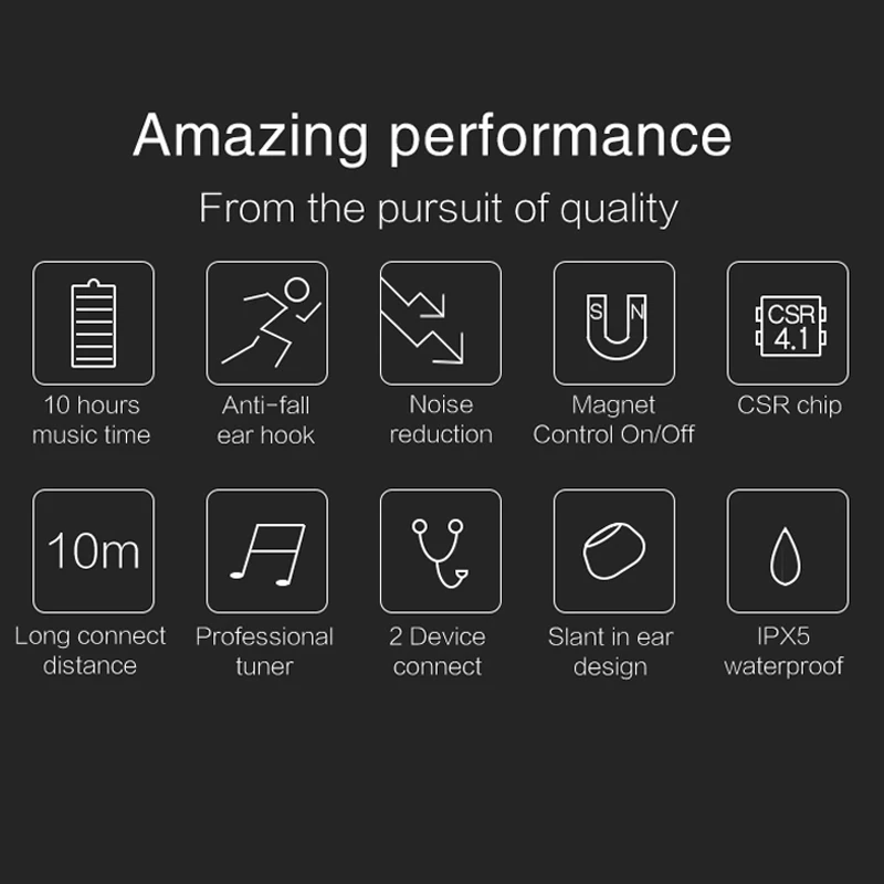 Металлические спортивные Bluetooth-наушники DAONO с защитой от пота магнитные наушники
