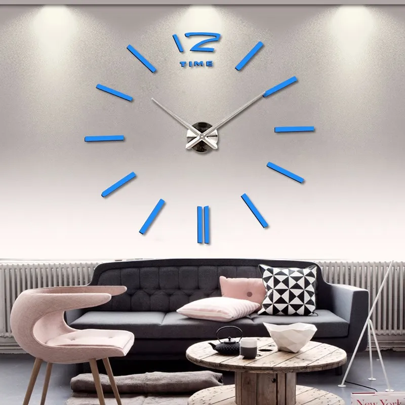Новые часы horloge акриловые зеркальные настенные наклейки настоящий кварц гостиная современный 3D DIY колокольчик