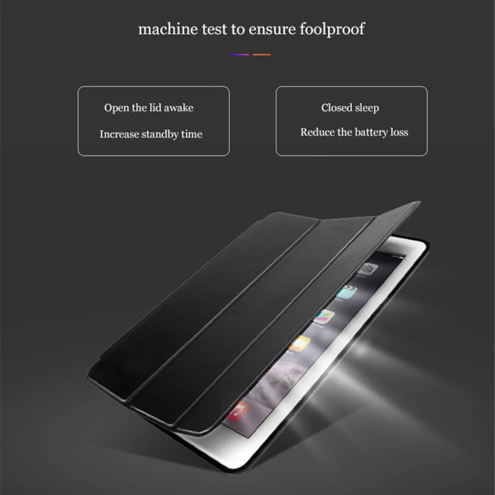 Для iPad 9,7 чехол iPad 6-го поколения Чехол для iPad 5-го поколения Чехол 1:1 тонкий легкий смарт-чехол