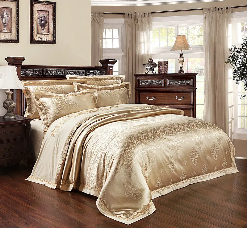 Комплект постельного белья из шелка и сатина 4/6 шт.|bedspreads duvets|king queen sizebedding set king |