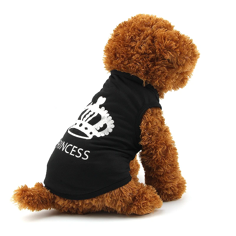 Одежда для домашних животных маленьких собак XS L модная Милая футболка принцессы