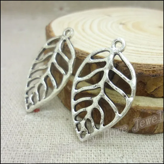 

Free shipping! 50pcs Antique silver Charms Leaves Pendant Fit Bracelets Necklace DIY Metal Jewelry Making