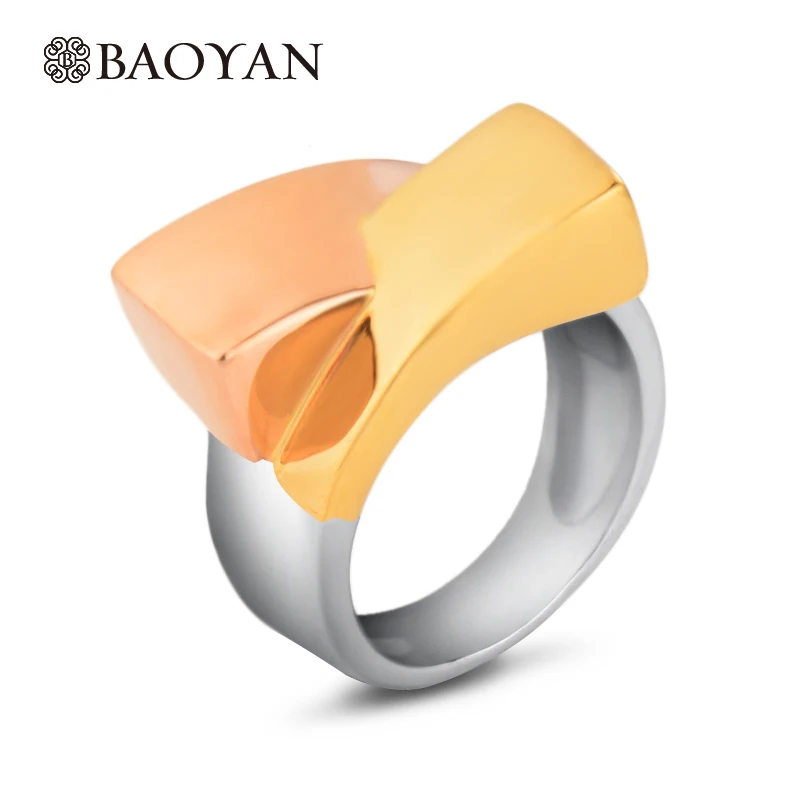 Геометрическое кольцо из нержавеющей стали для женщин Горячая Распродажа