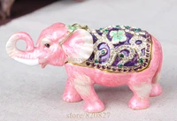 cute elephant trinket box baby jewelry box metal toys hand painted trinket jewelry box elephant design decor gift