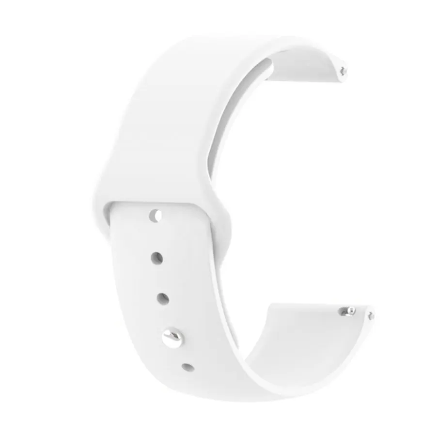 White Яркие силиконовые часы ремешок для samsung Шестерни S3 HUAWEI Smartwatch/20 мм/22 мм ТПУ спортивные ремешки Браслет для смарт-браслета AMAZFIT - Цвет ремешка: White