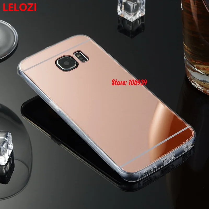 Lelozi гальванических мягкий ТПУ зеркало телефон Coque capinha случае Fundas чехол для Samsung