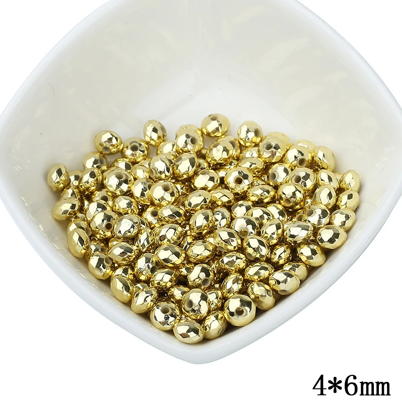 Плоские круглые бусины с отверстием золотого и серебряного цвета 200 шт./лот