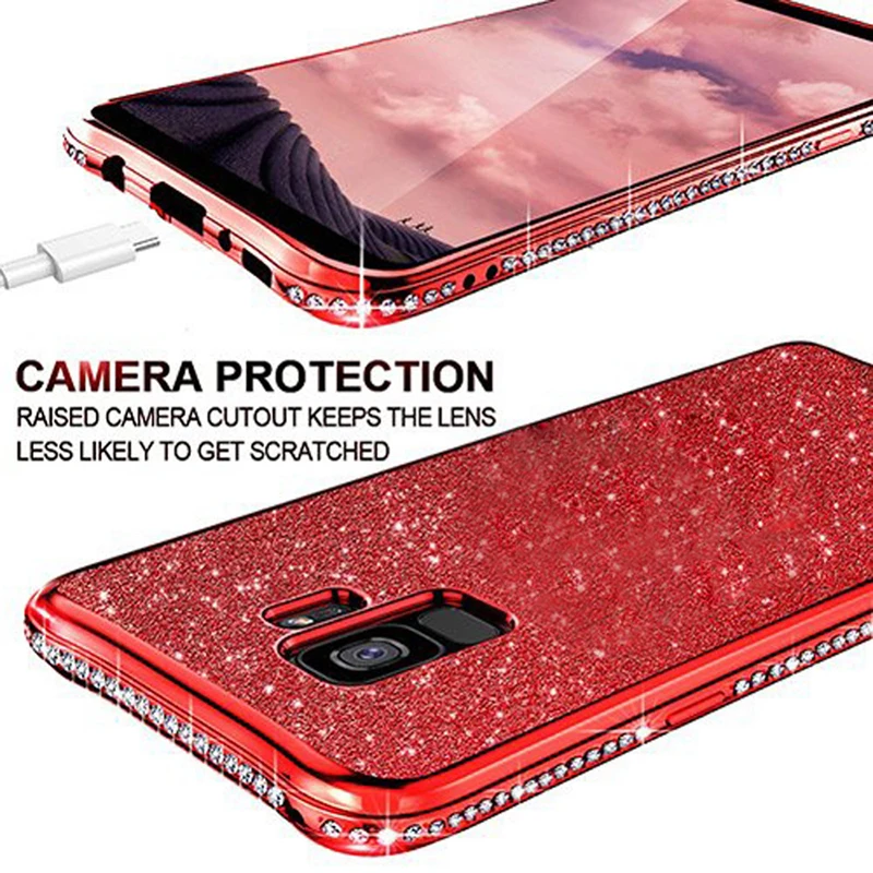Роскошные блестящие Порошковые чехлы для iPhone XS Max XR X 7 8 6S Plus Тонкий блестящий