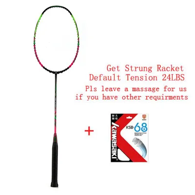 G5-Purple-Get strung Kawasaki бадминтон 3U Высокая жесткость углеродное волокно натяжение 666 Ad ракетка для бадминтона Высокое напряжение G5 Теннисная ракетка с бесплатным подарком - Цвет: G5-Purple-Get strung