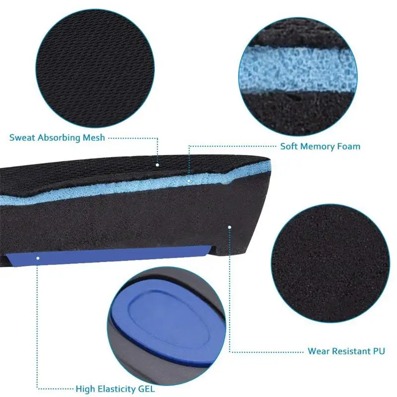 Soumit увеличивающие рост полиуретановые стельки легкие высокие эластичные