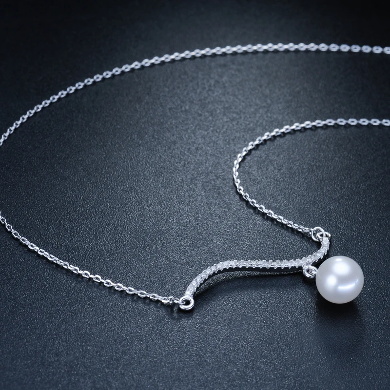 YUNRUO Natural Freshwater pearls pendant necklace S925 Silver Chain 18k Gold Plated woman Jewelry Pearl color can customize | Украшения и