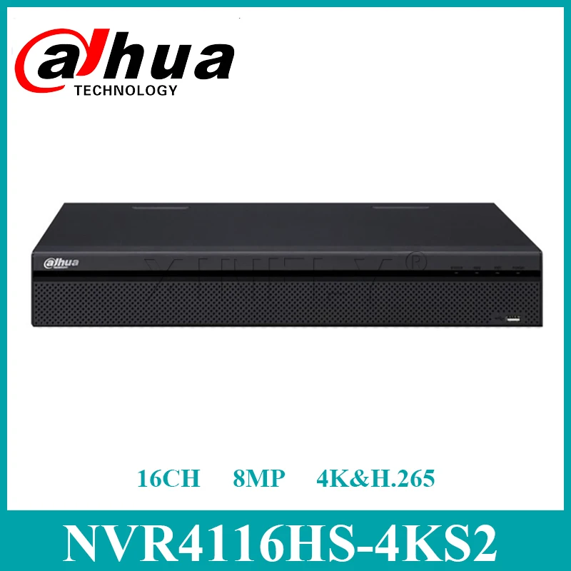 Dahua оригинальный NVR4116HS 4KS2 16CH компактный 1U 4K & H.265 Lite сетевой видеорегистратор без POE