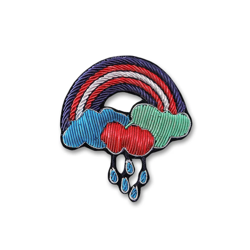 Вышивка Индии Шелковый pin на патч rainbowcloud брошь значок патчи для одежды parches termoadhesivos Para RoPa для одежды