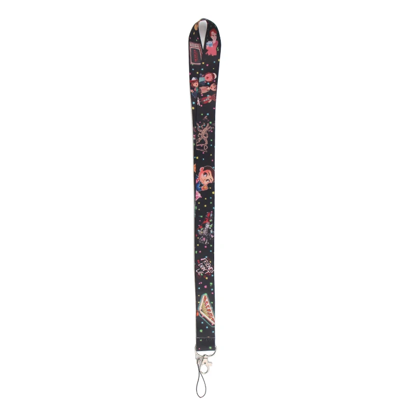 Stranger things Cartoon lanyards for keys in mobile phone straps necklace card holders webbing ribbons keychain keyring E0691